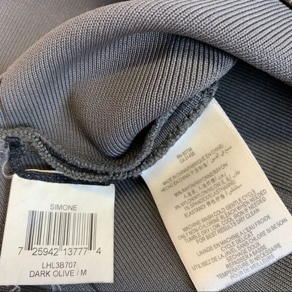 BCBGMAXAZRIA gray bandage mini skirt Sz M - Picture 5 of 8